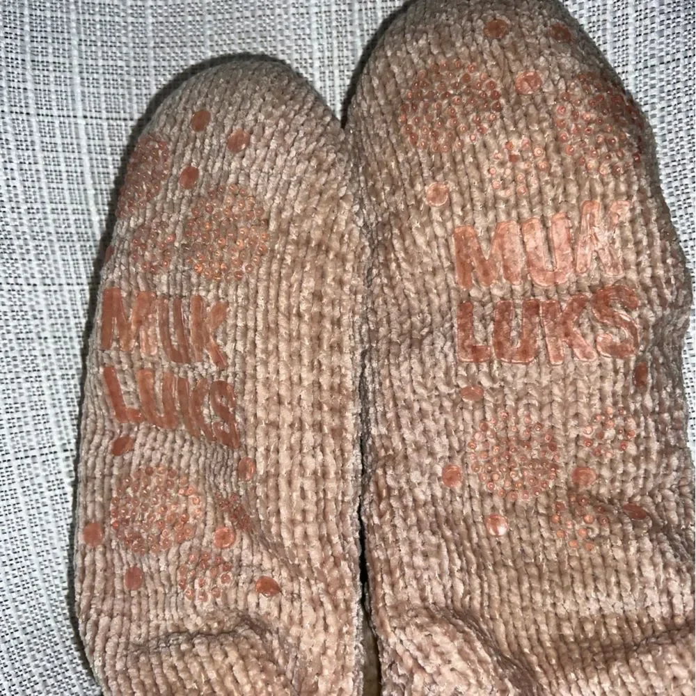 Muk Luks Slipper Socks Warm Fleece Knit Cozy